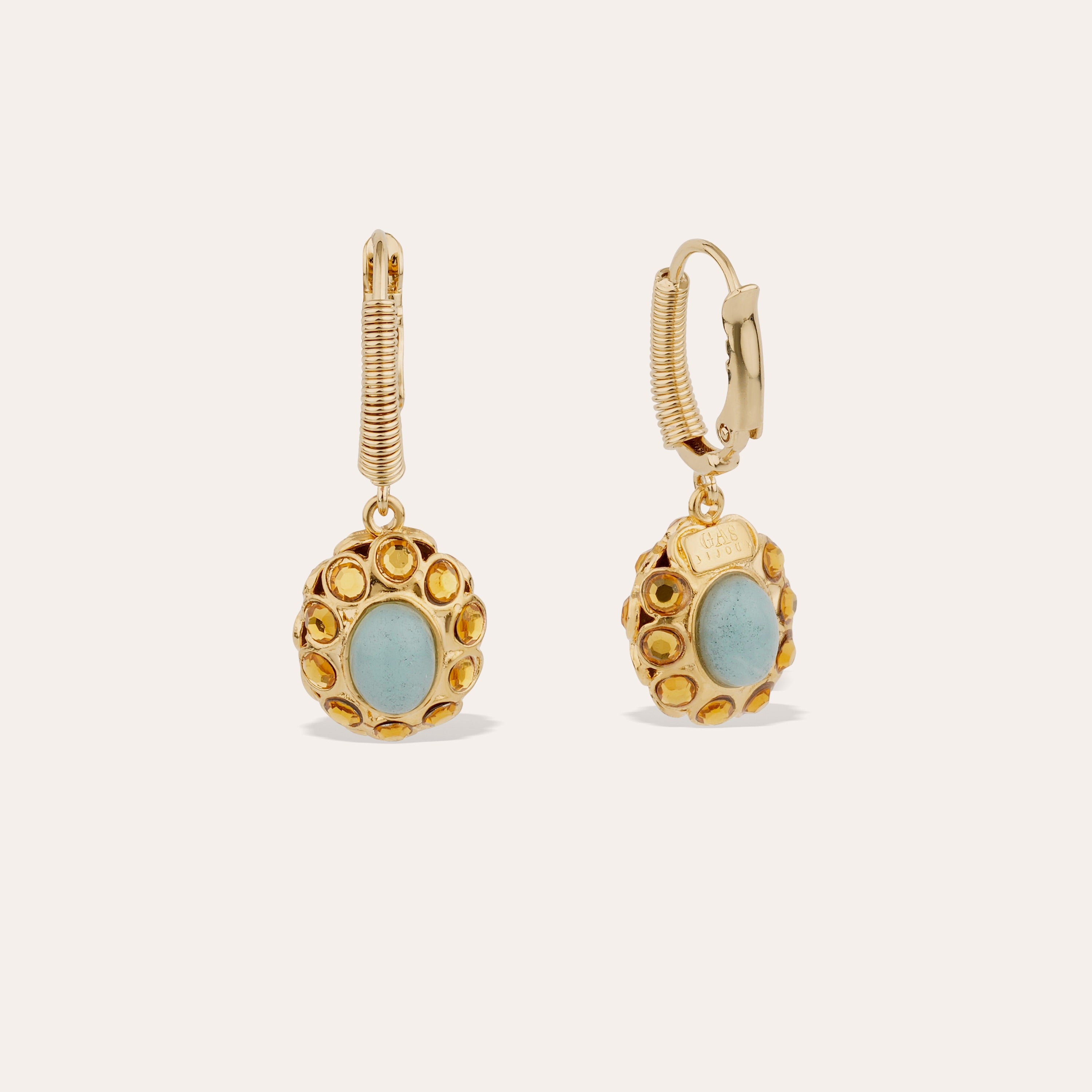 gas-bijoux-boucles-d-oreilles-tao-splash-dor-es-cabochon-pierres-de-verre-color- image 2