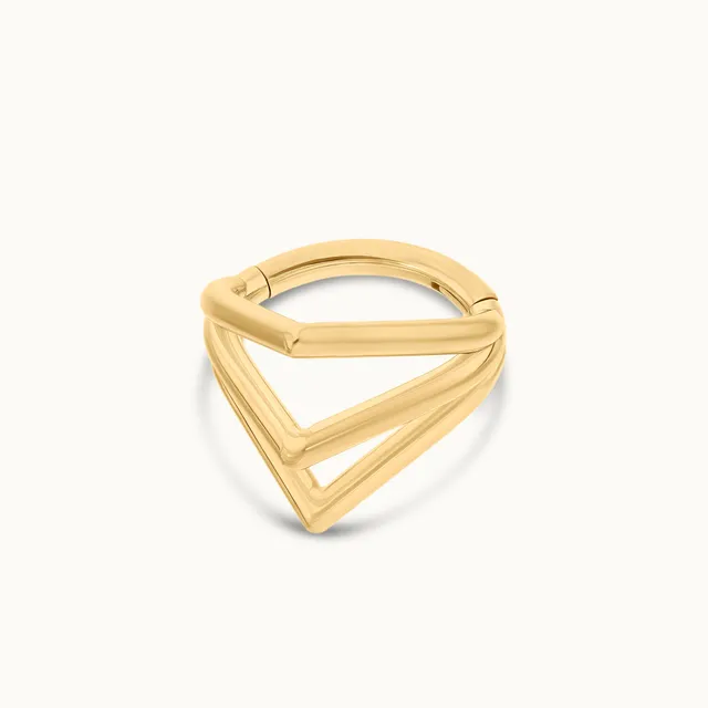 obsidian-piercing-alcor-anneau-clicker-chevron-en-titane-pour-conch-et-daith image 1