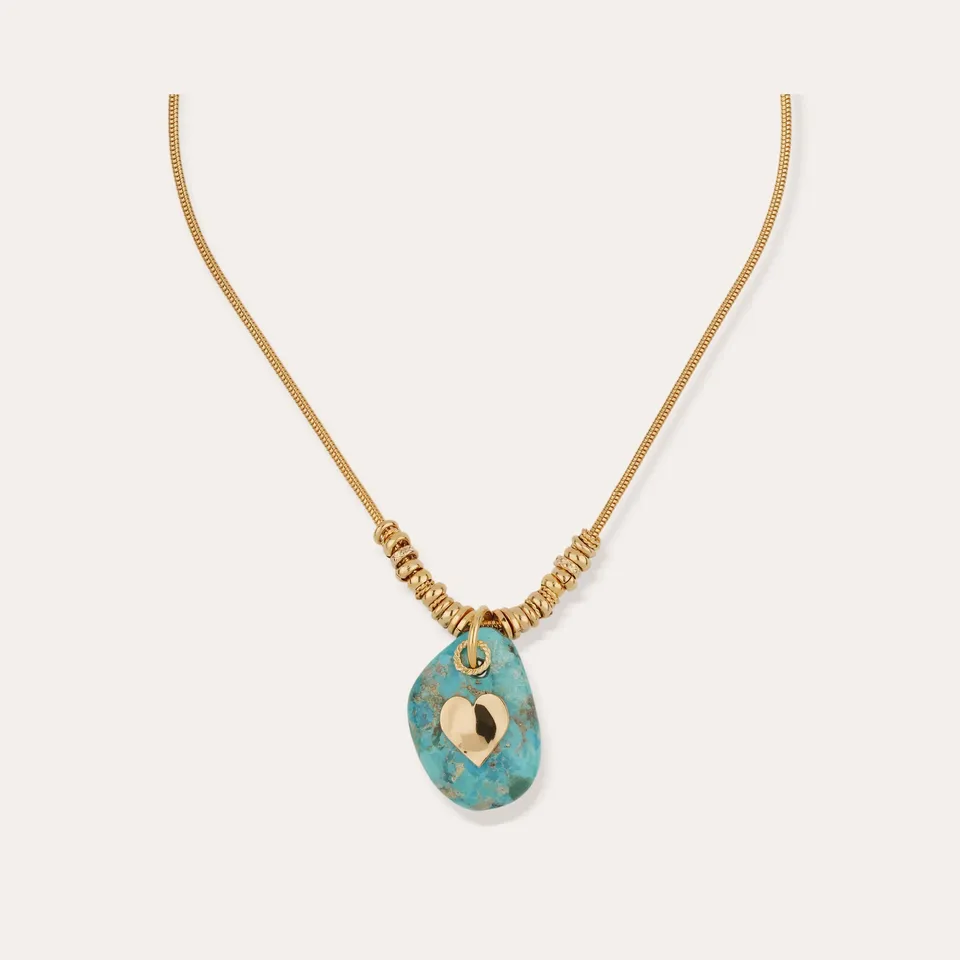gas-bijoux-collier-galet-dor-pendentif-turquoise image 1