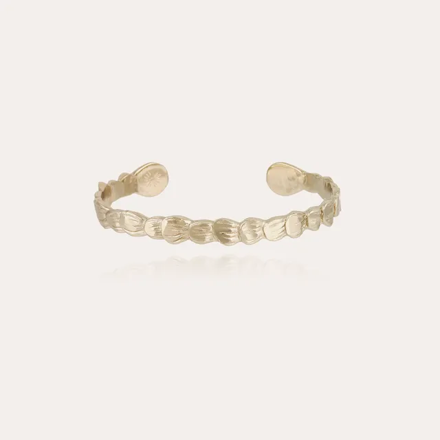 gas-bijoux-bracelet-liane-jonc-large-dor-l-or-fin-jonc-grav-taille-ajustable image 1