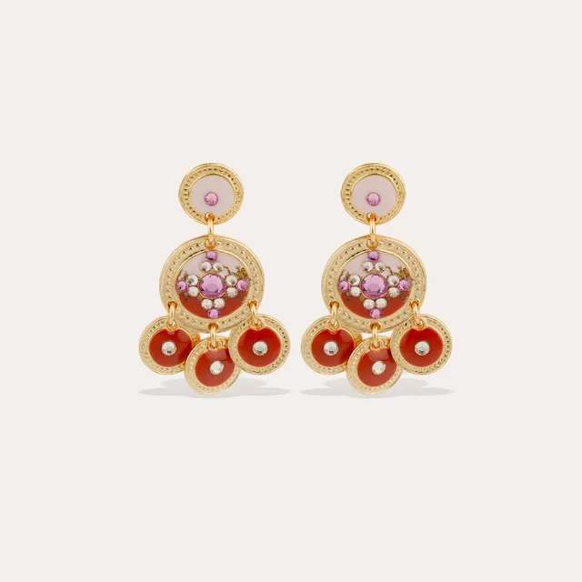 gas-bijoux-sequin-boucles-d-oreilles-pendantes-dor-es-deux-rangs-mail-et-strass- image 1