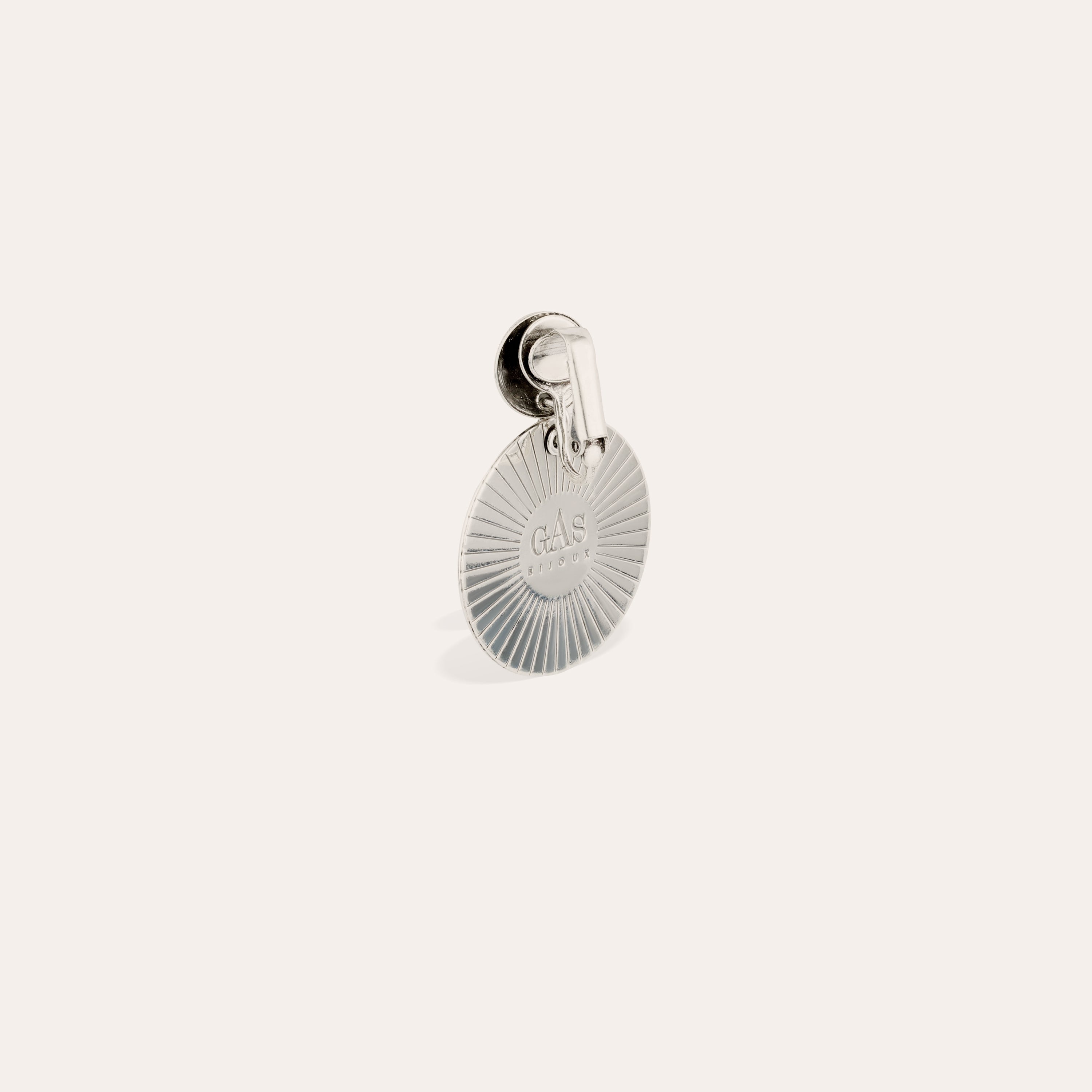 gas-bijoux-boucles-d-oreilles-diva-strass-petit-mod-le-m-daillon-argent-grav-et- image 2