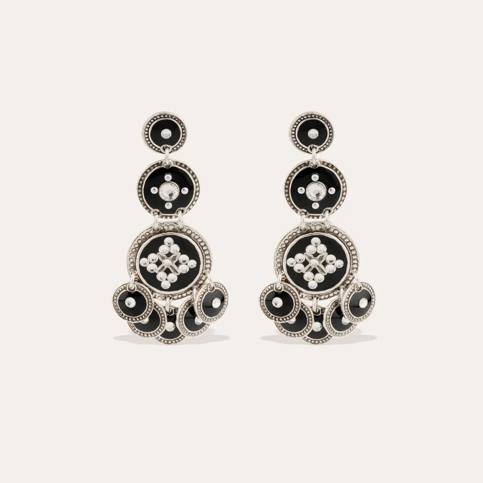 gas-bijoux-sequin-trois-rangs-boucles-d-oreilles-pendantes-argent-es image 1