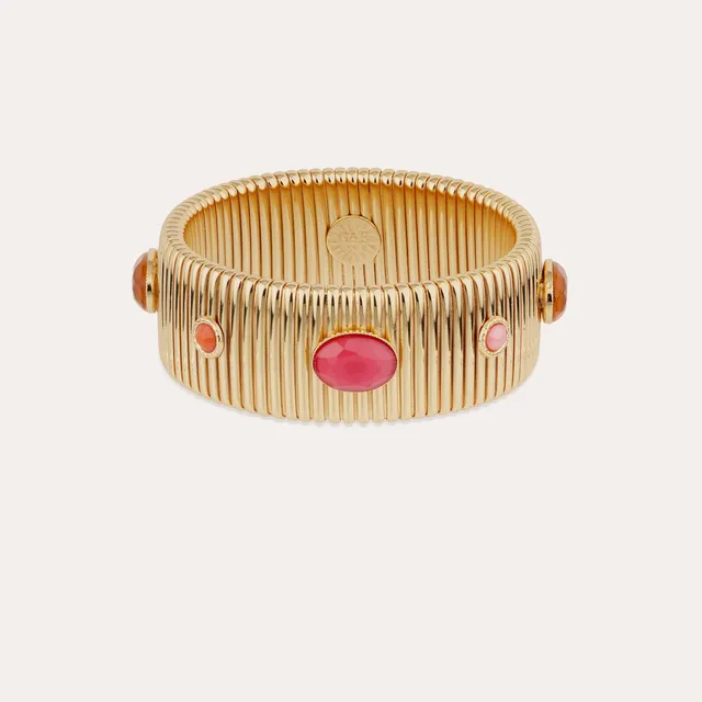 gas-bijoux-bracelet-strada-grand-mod-le-maille-tubogas-dor-e-l-or-fin-et-pierres image 1
