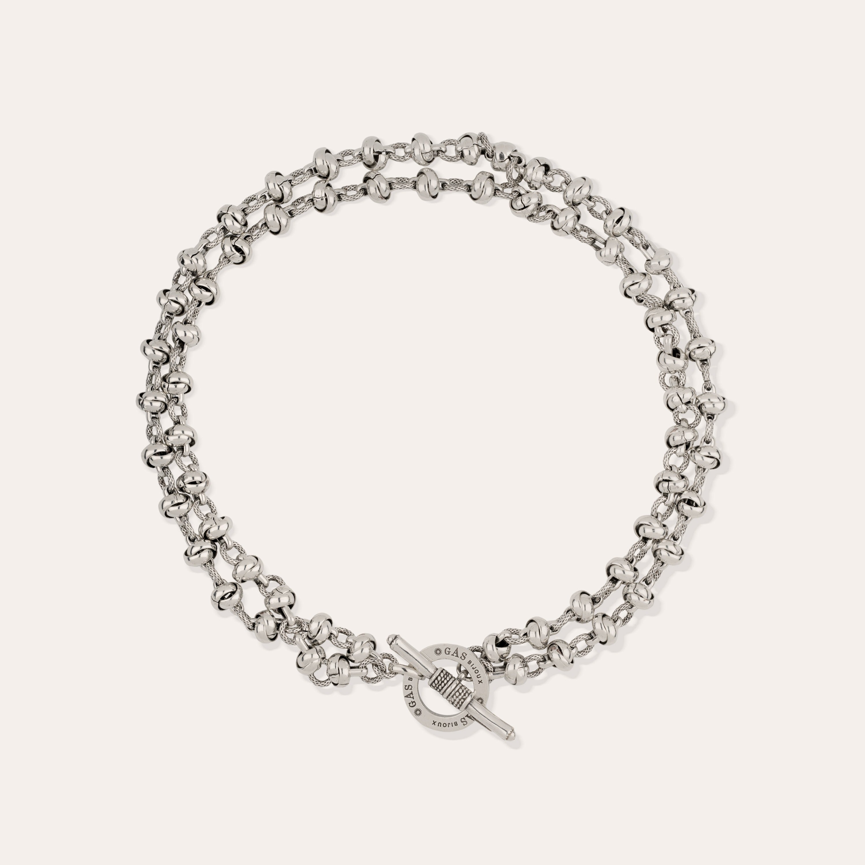 gas-bijoux-atik-collier-double-rang-argent-maillons-grav-s image 1