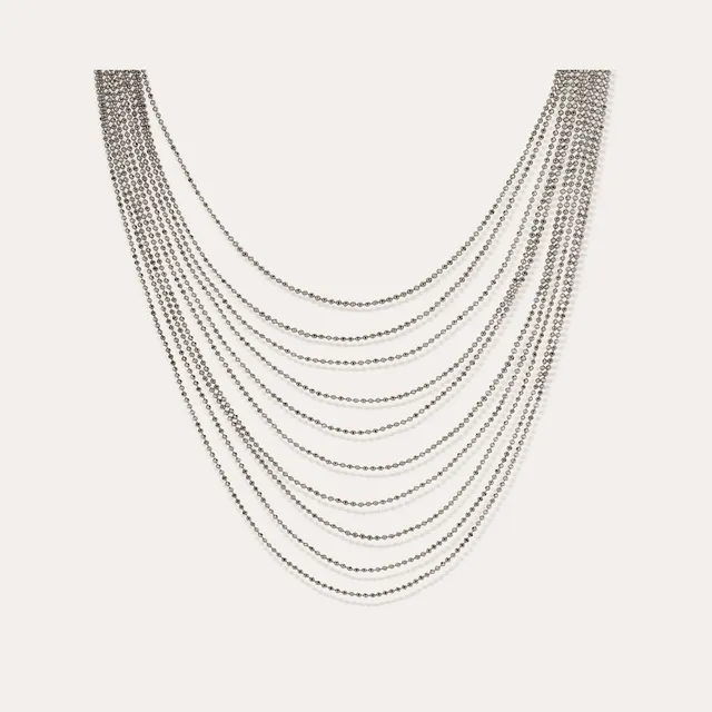 gas-bijoux-collier-rom-o-multi-cha-nes-boules-argent-longueur-ajustable image 1