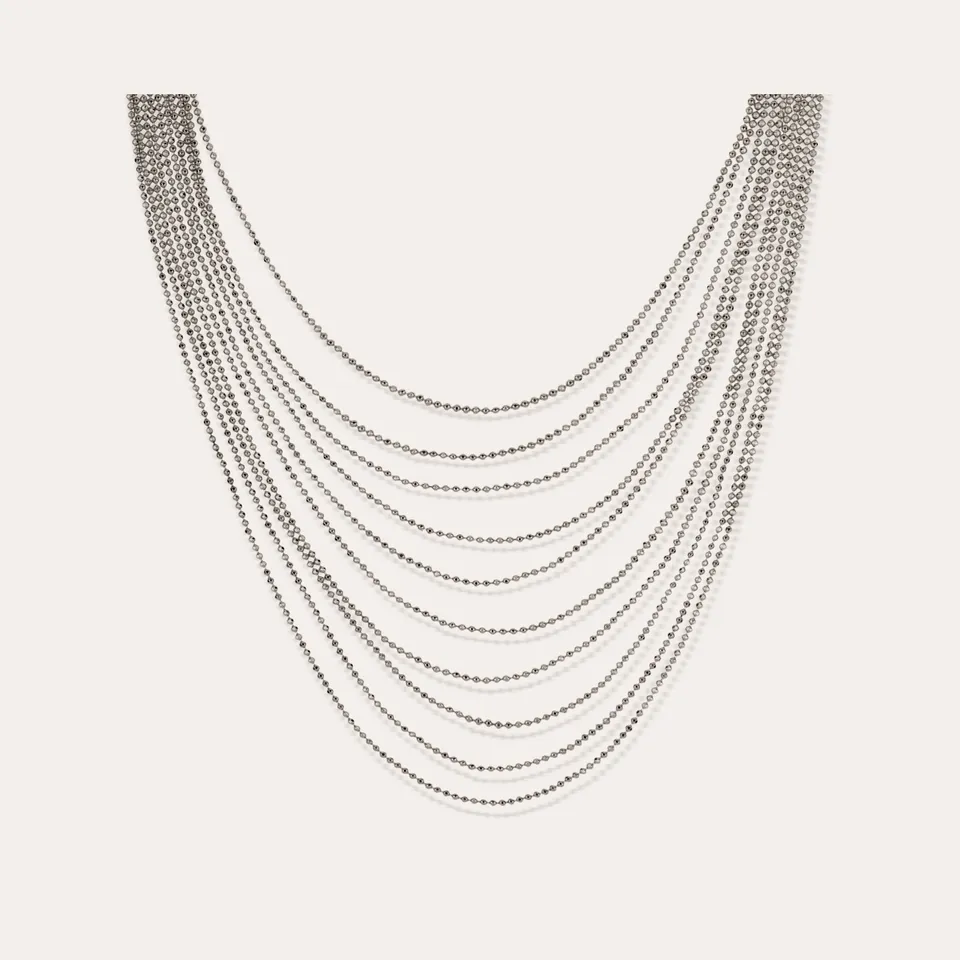 gas-bijoux-collier-rom-o-multi-cha-nes-boules-argent-longueur-ajustable image 1