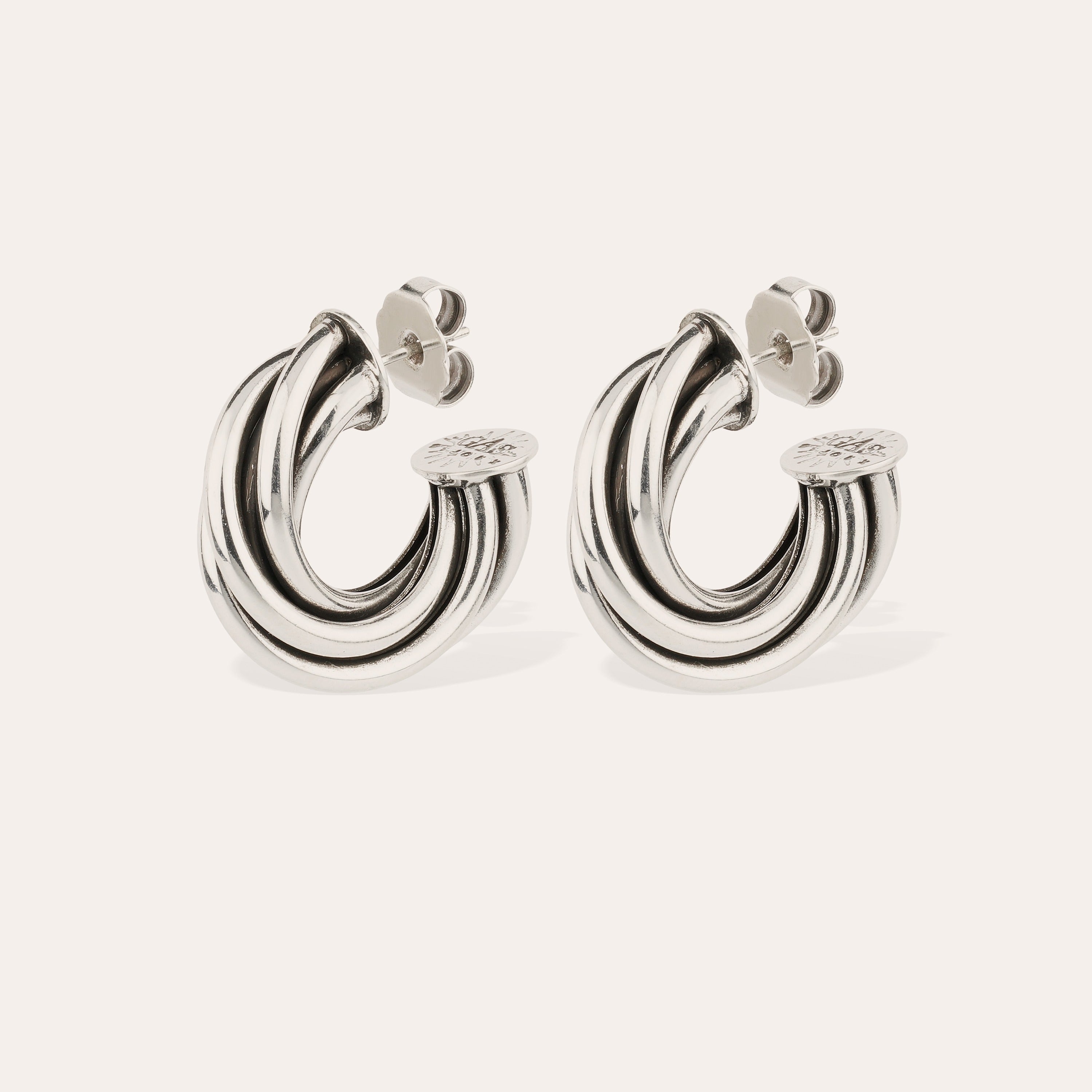 gas-bijoux-boucles-d-oreilles-cr-oles-atik-moyen-mod-le-argent-es-6-anneaux image 1