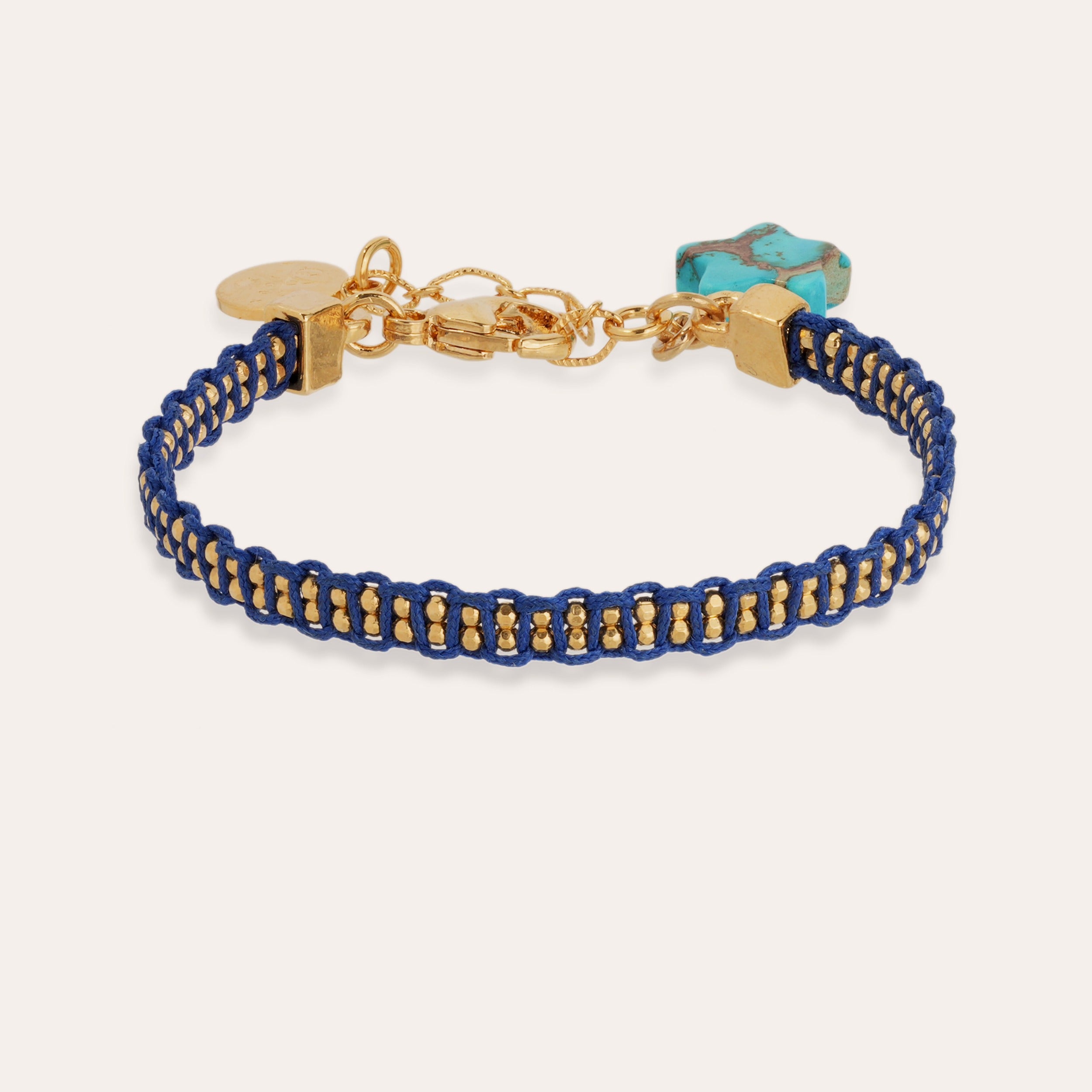 gas-bijoux-bracelet-fever-dor-enfant-cha-ne-boule-sur-tissage-macram-ajustable image 2