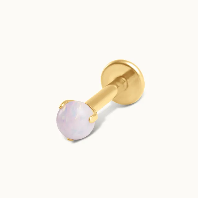 obsidian-piercing-boule-griff-e-opale-blanche-labret-titane-serti-griffe-pour-lo image 1