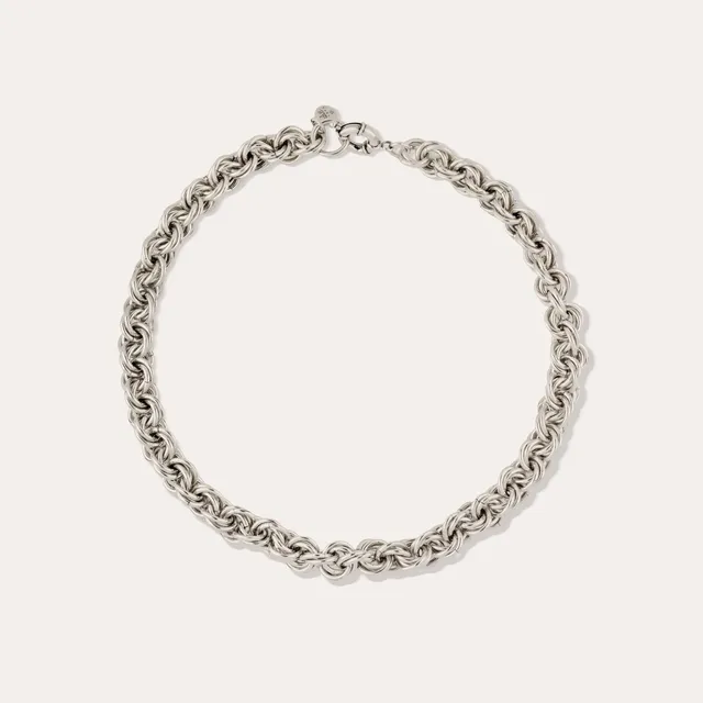 gas-bijoux-collier-maille-rond-entrecrois-argent-45-5-cm image 1