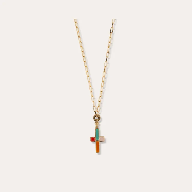 gas-bijoux-sautoir-croix-petit-mod-le-dor-l-or-fin-croix-maill-e-la-main image 1