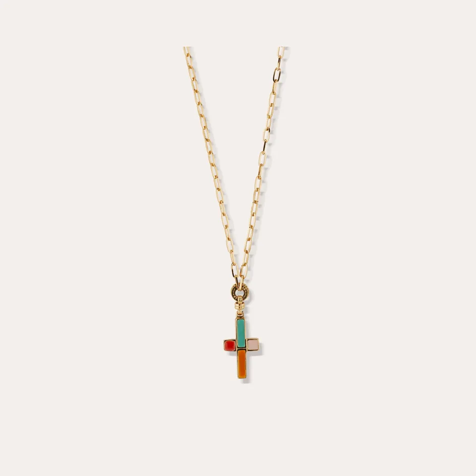 gas-bijoux-sautoir-croix-petit-mod-le-dor-l-or-fin-croix-maill-e-la-main image 1