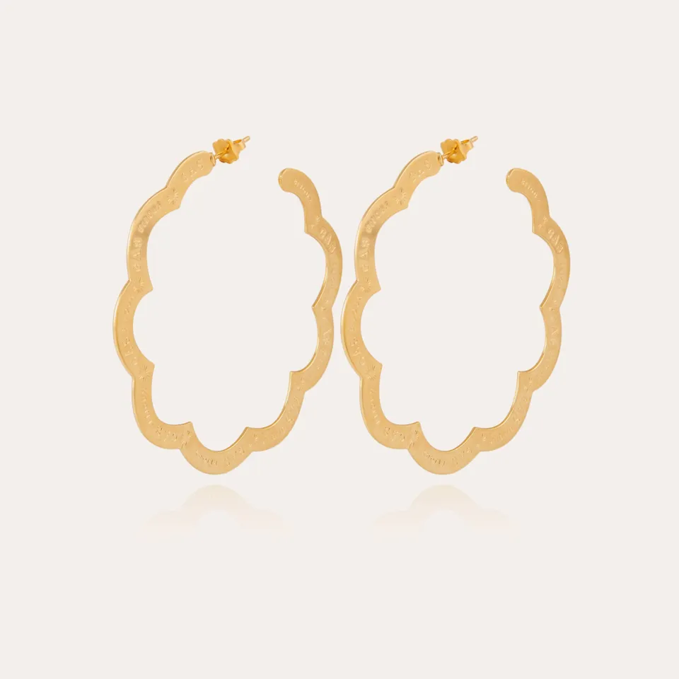 gas-bijoux-boucles-d-oreilles-cr-oles-bolduc-grand-mod-le-dor-es-l-or-fin-grav-e image 1