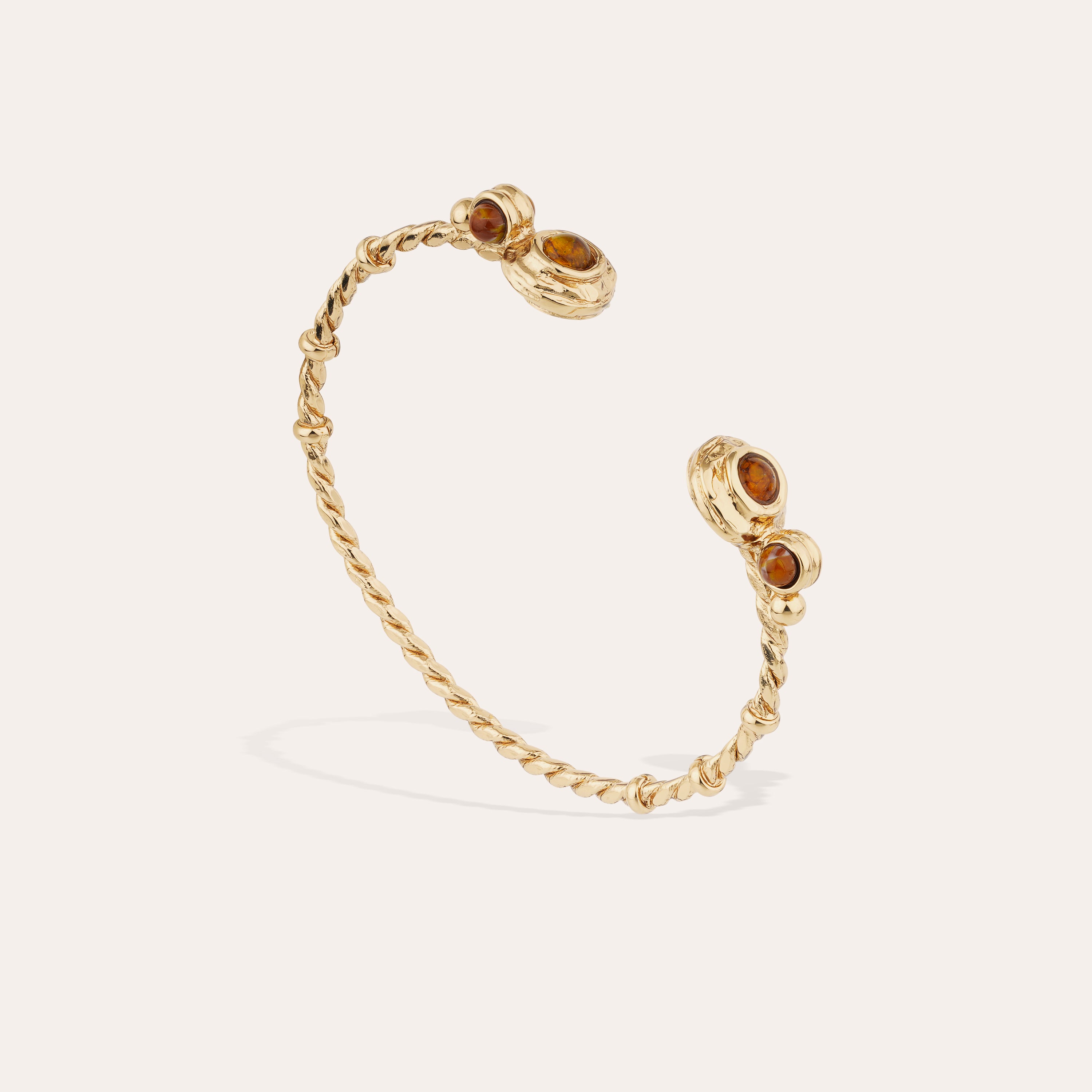 gas-bijoux-bracelet-jonc-amarante-torsade-mini-dor-l-or-fin image 2