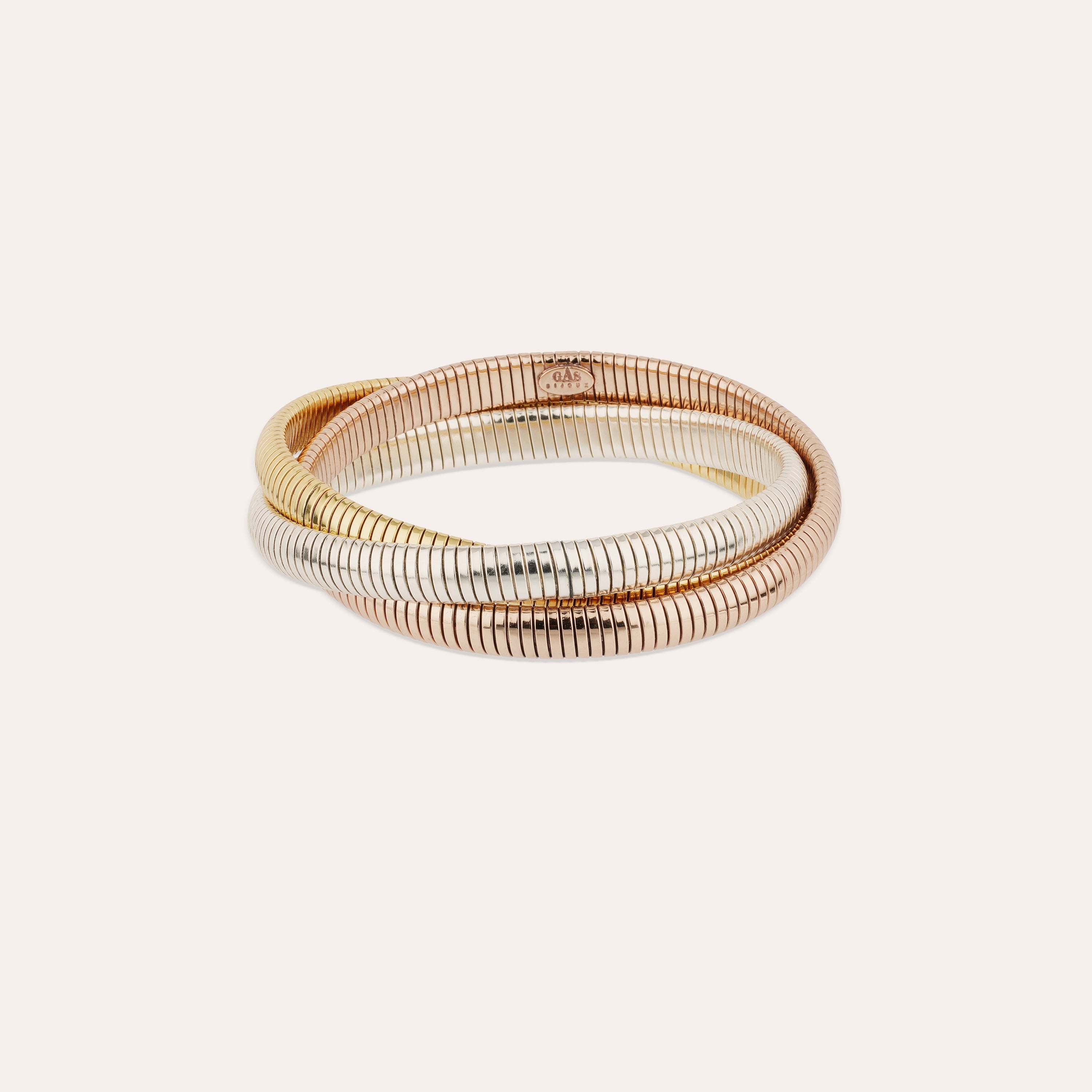 gas-bijoux-bracelet-infinity-trois-rangs-petit-mod-le-bicolore image 1
