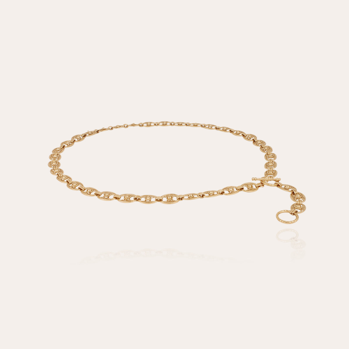 gas-bijoux-carthage-ceinture-vintage-larges-maillons-ovales-filigrane-dor-e-l-or image 1