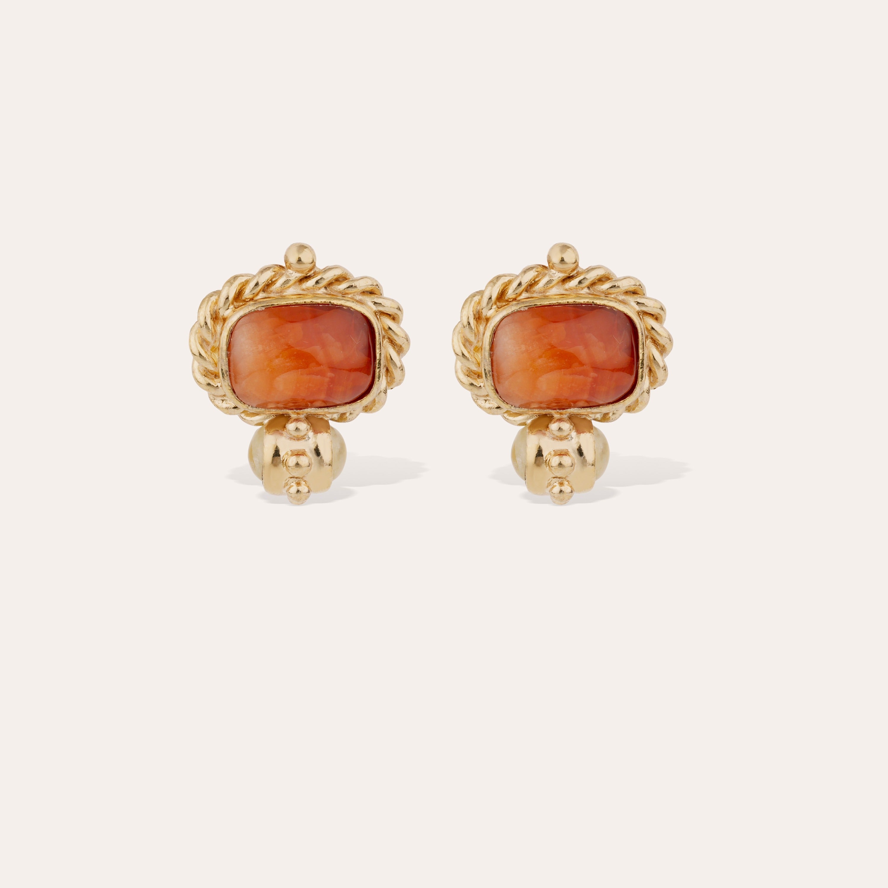 gas-bijoux-boucles-d-oreilles-amarante-cabochons-cornaline-dor-es image 1