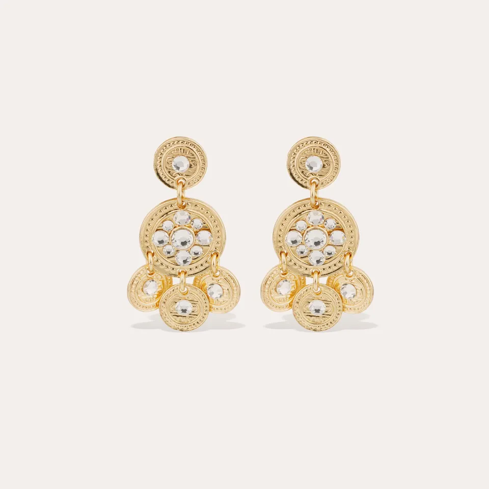 gas-bijoux-sequin-boucles-d-oreilles-pendantes-deux-rangs-strass-dor-es-l-or-fin image 1
