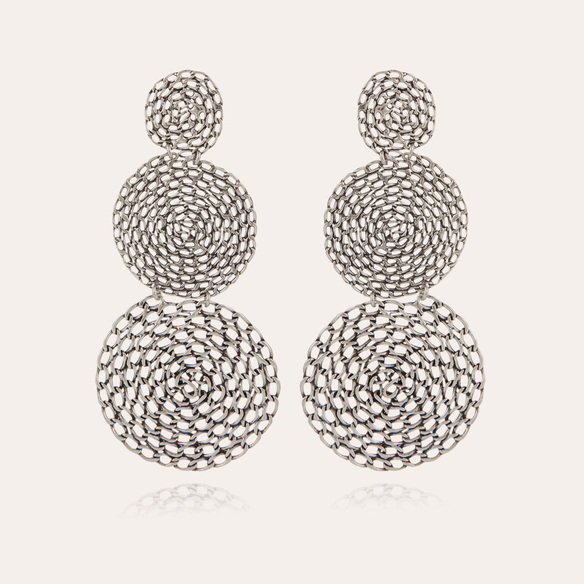 gas-bijoux-boucles-d-oreilles-onde-gourmette-double-argent-es-spirales image 1