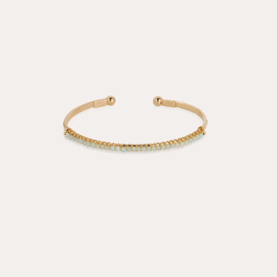 gas-bijoux-bracelet-lyre-jonc-petit-mod-le-dor-calcite-bleue image 1