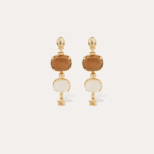 gas-bijoux-boucles-d-oreilles-sil-ne-petit-mod-le-bois-nacre-blanche image 1