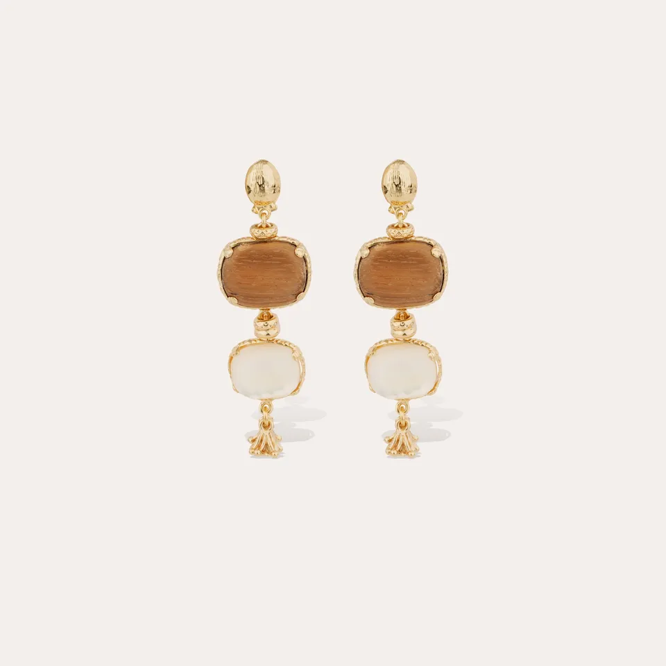 gas-bijoux-boucles-d-oreilles-sil-ne-petit-mod-le-bois-nacre-blanche image 1