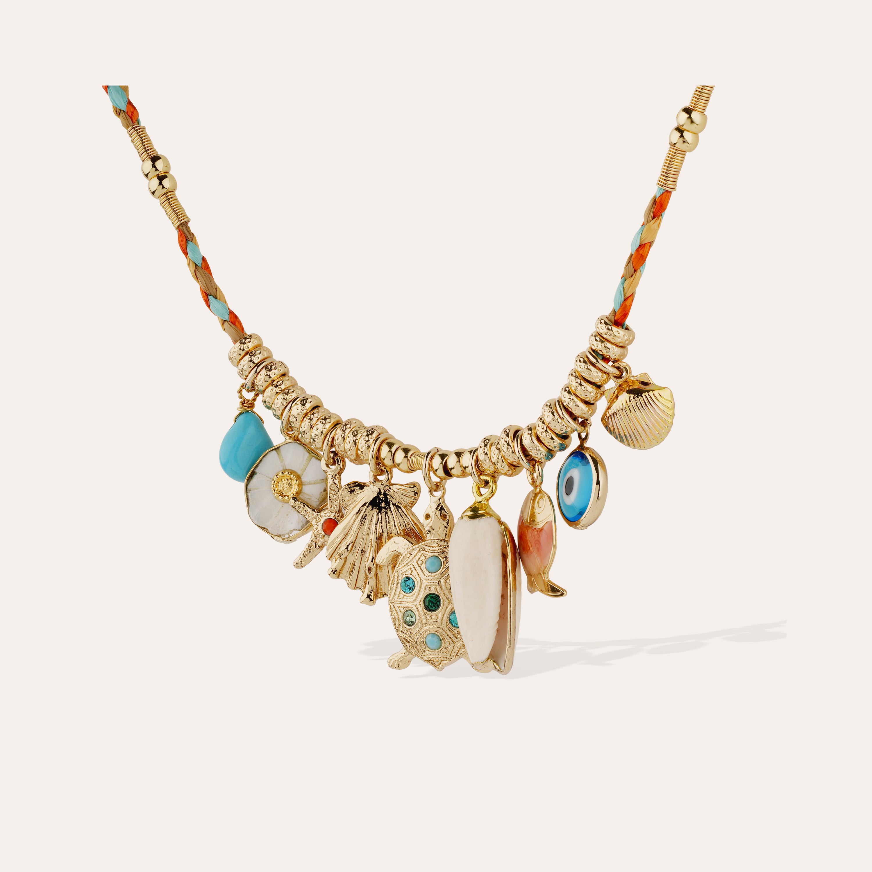 gas-bijoux-bellagio-collier-ras-de-cou-dor-tressage-de-raphia-et-charms-marin-lo image 2