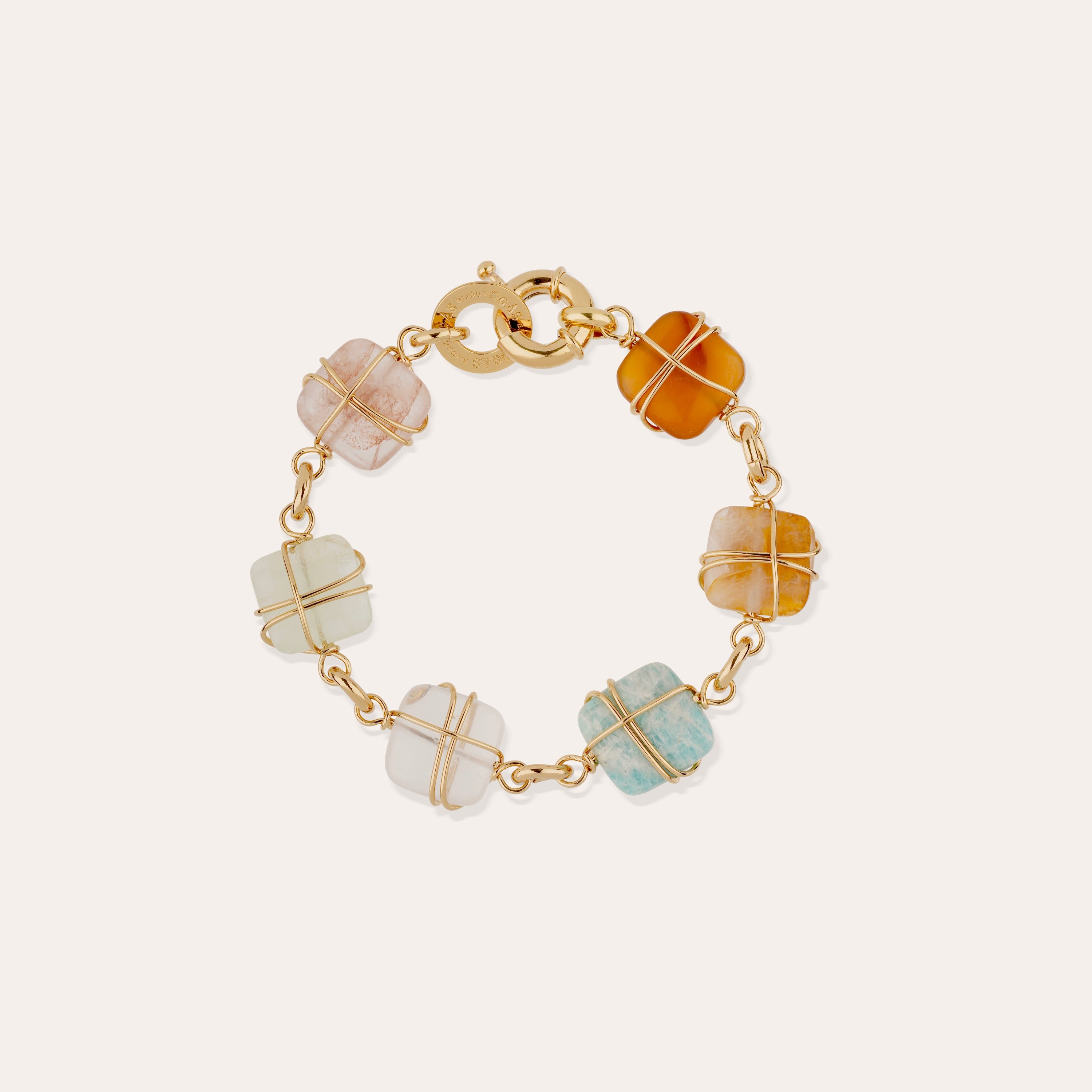 gas-bijoux-rainbow-square-petit-mod-le-bracelet-dor-l-or-fin-cornaline-cristal-a image 2