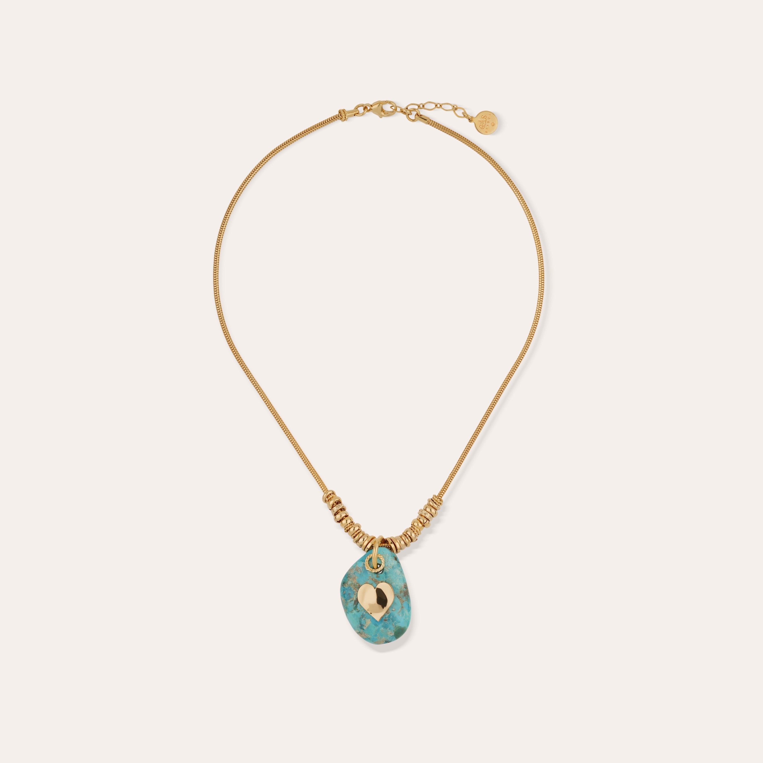 gas-bijoux-collier-galet-dor-pendentif-turquoise image 3