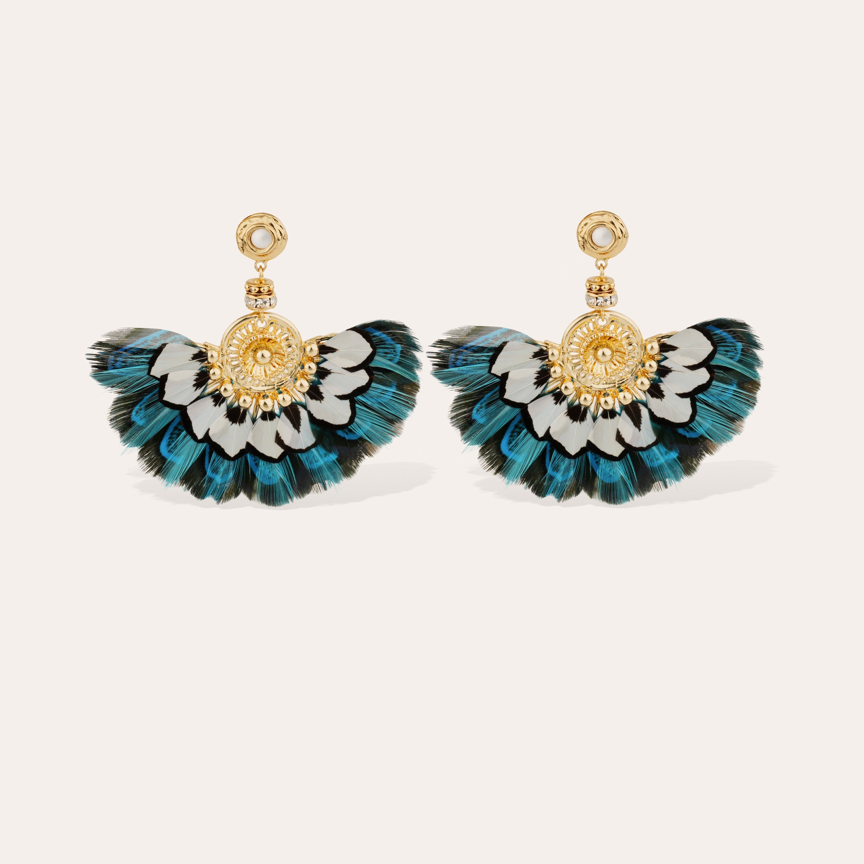 gas-bijoux-boucles-d-oreilles-gaia-dor-es-perles-et-plumes-v-ritables image 1