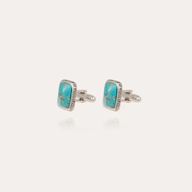 gas-bijoux-boutons-de-manchette-totem-turquoise-argent-s-martel-s image 1