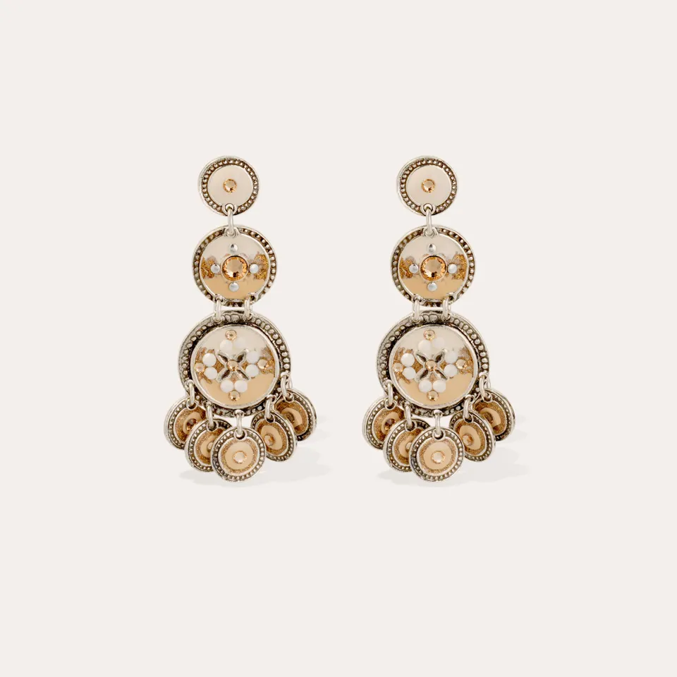 gas-bijoux-boucles-d-oreilles-sequin-trois-rangs-pendantes-argent-es-mail-et-str image 1