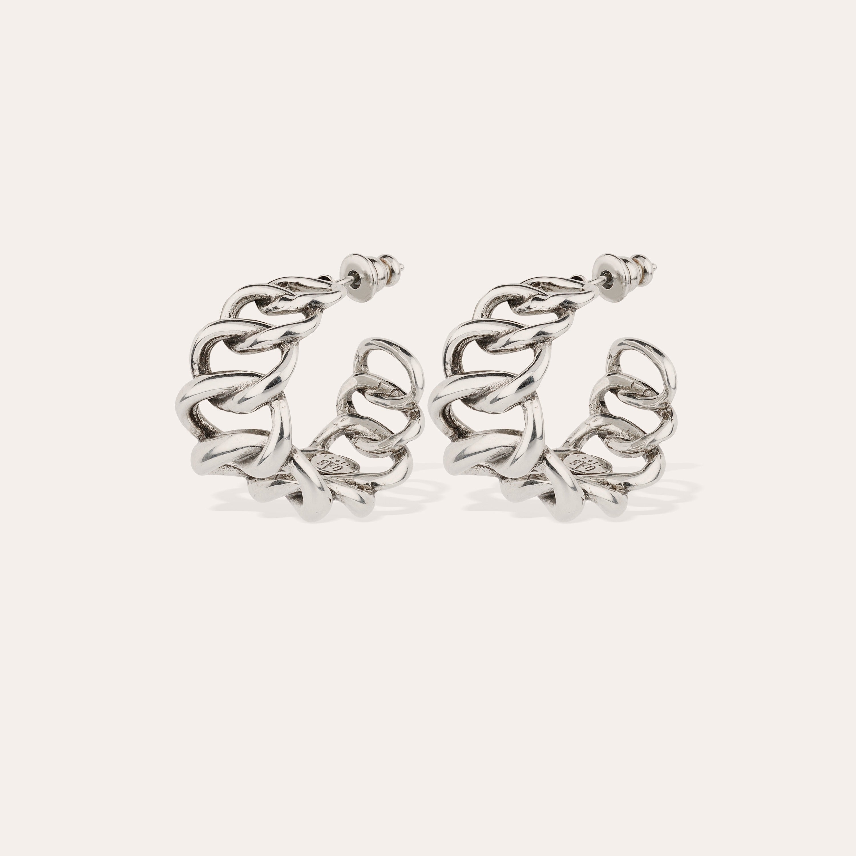 gas-bijoux-boucles-d-oreilles-cr-oles-bronx-maille-gourmette-argent-e-taille-aju image 1
