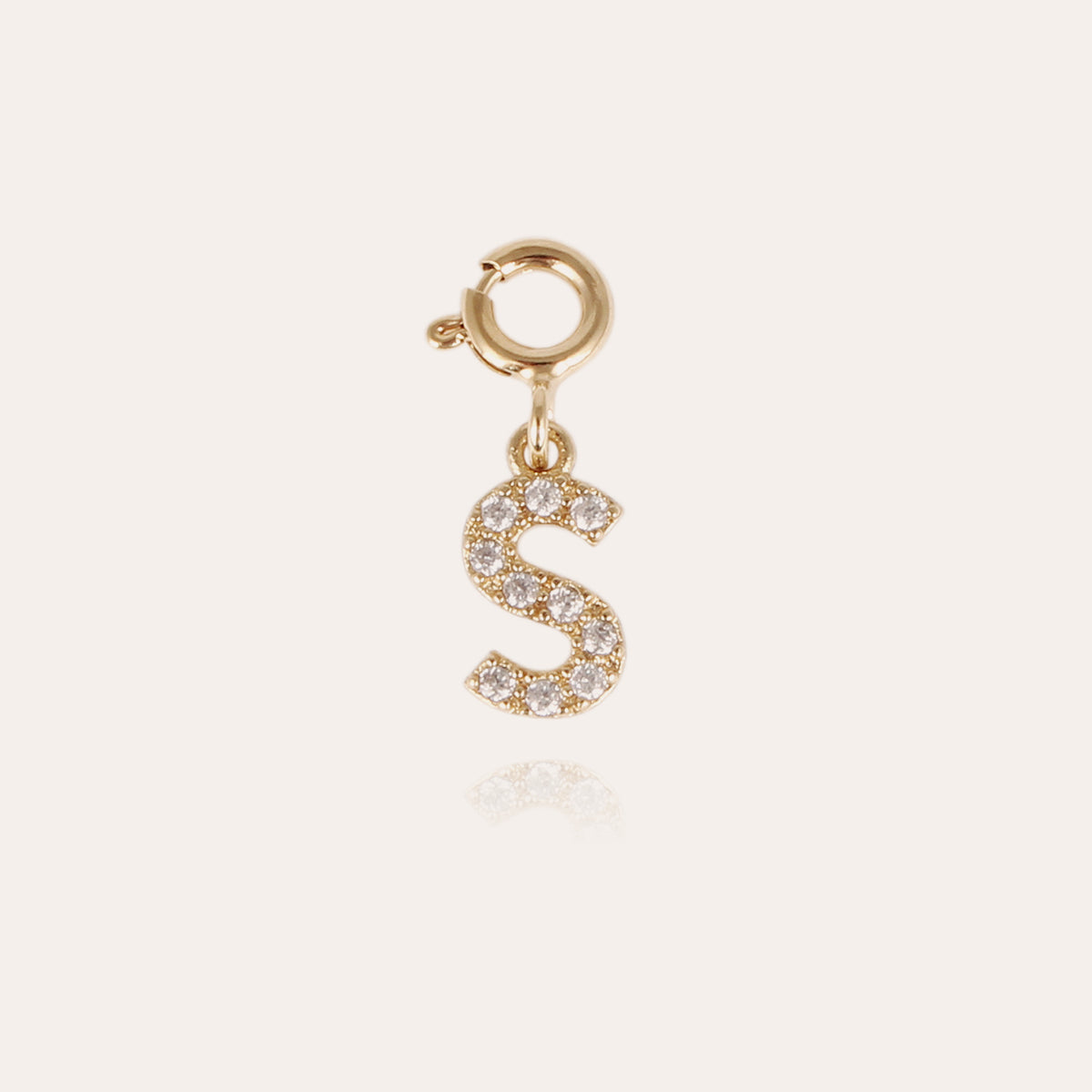 gas-bijoux-charms-lettre-s-strass-pendentif-dor-l-or-fin-2-cm image 2
