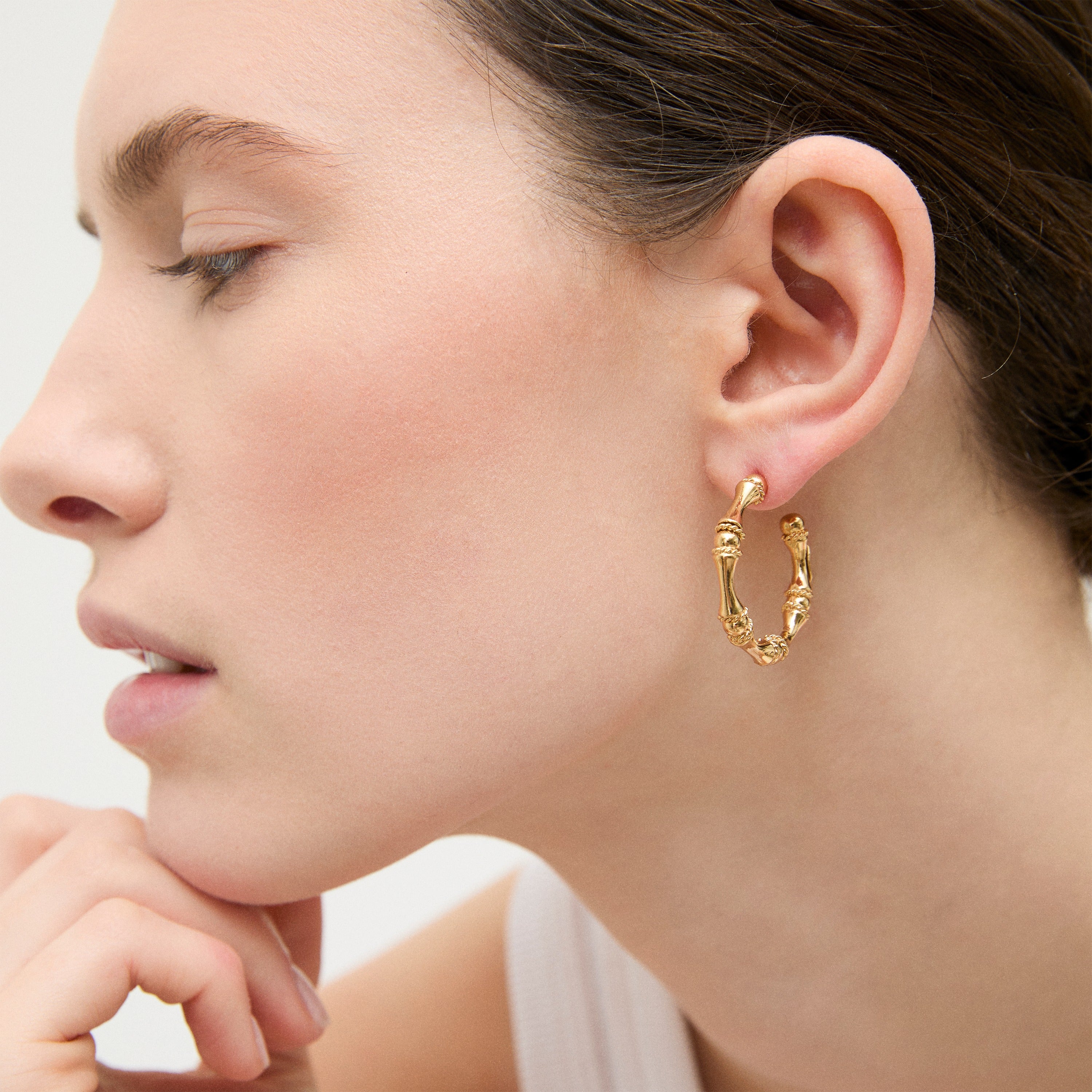 gas-bijoux-boucles-d-oreilles-cr-oles-bambou-mini-dor-es-l-or-fin image 2