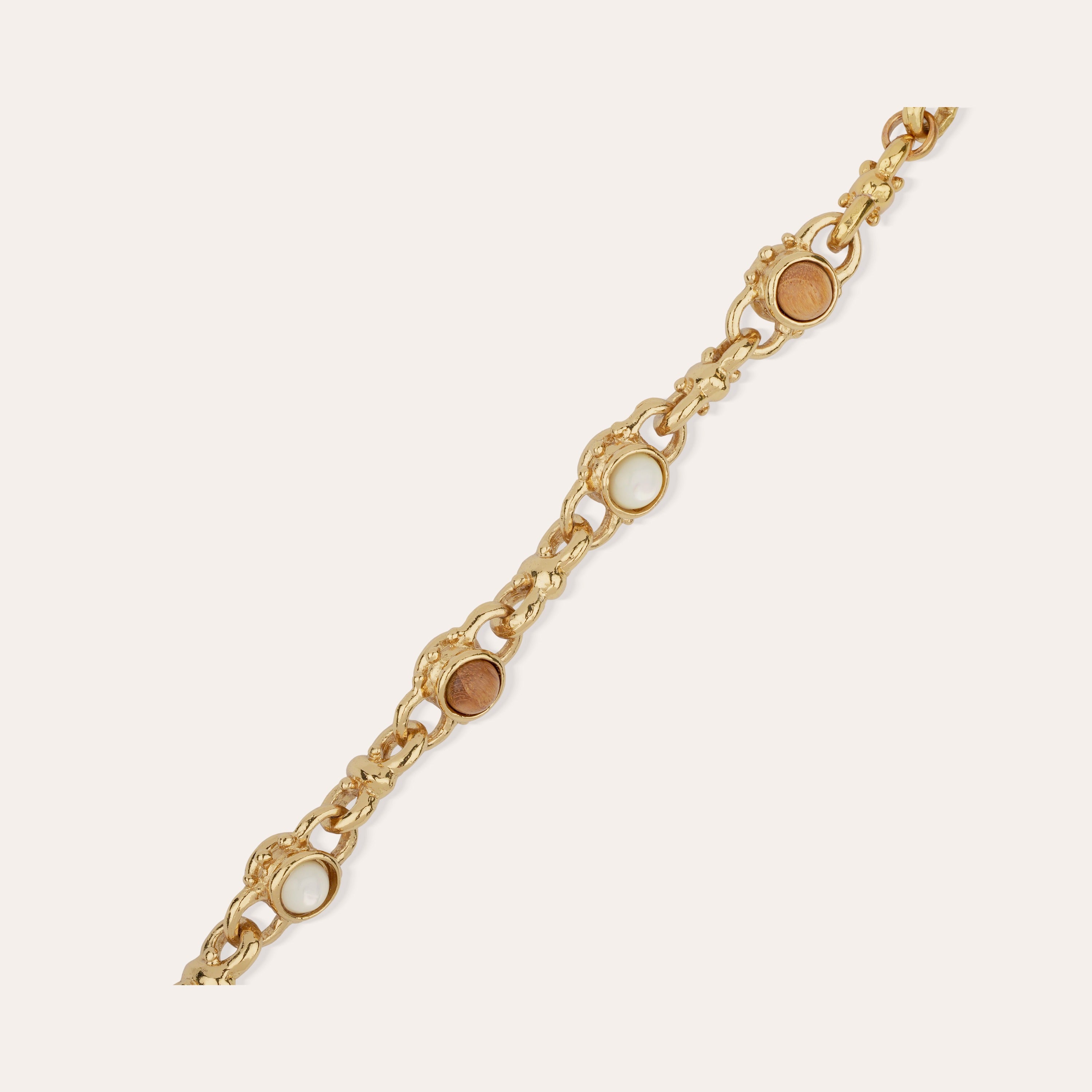 gas-bijoux-collier-amarante-cabochons-multi-dor-nacre-blanche-bois image 2