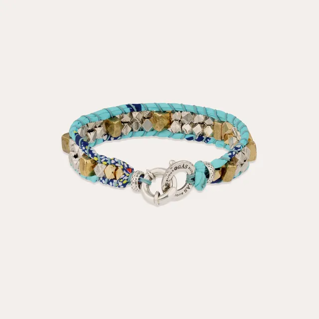 gas-bijoux-bracelet-ever-argent-cha-ne-tiss-e-perles-de-verre image 1