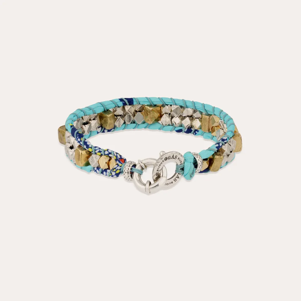 gas-bijoux-bracelet-ever-argent-cha-ne-tiss-e-perles-de-verre image 1