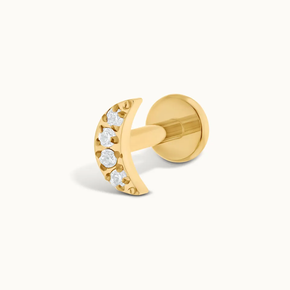 obsidian-piercing-luna-embout-croissant-pav-4-zircons-en-titane image 1