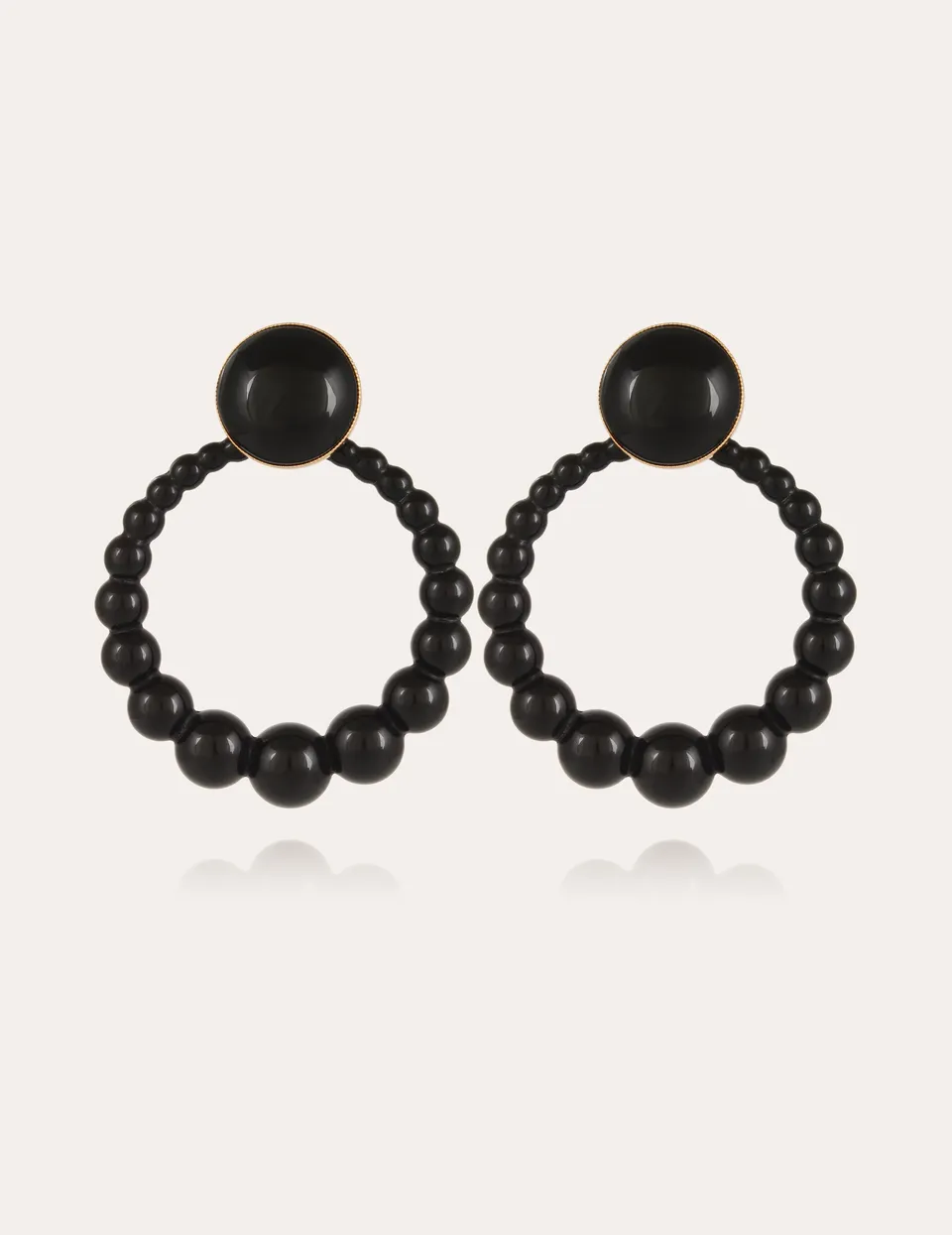 gas-bijoux-boucles-d-oreilles-andy-grand-mod-le-ac-tate-noir-perles-en-d-grad-et image 1