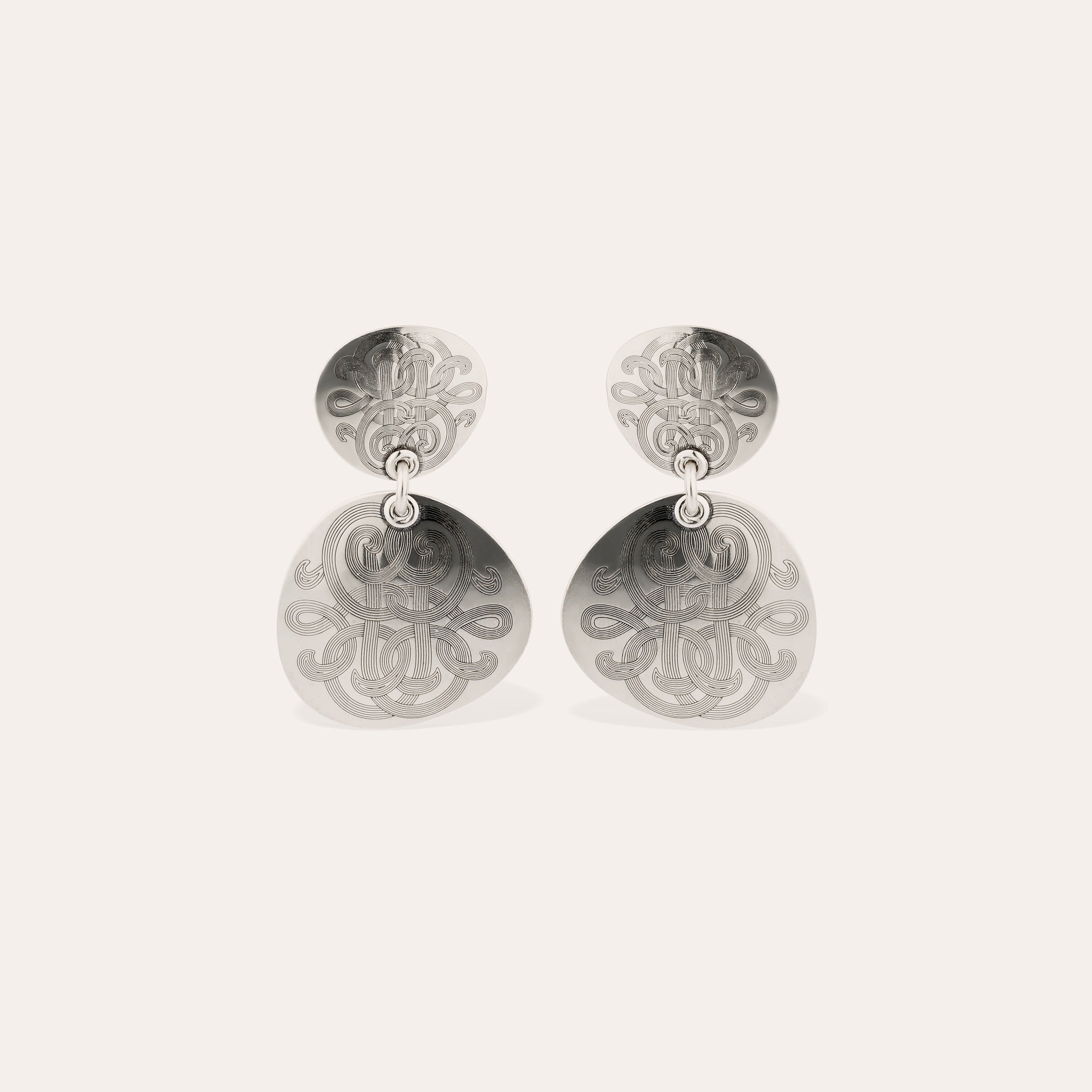 gas-bijoux-boucles-d-oreilles-diva-double-petit-mod-le-argent-es-m-daillons-grav image 1