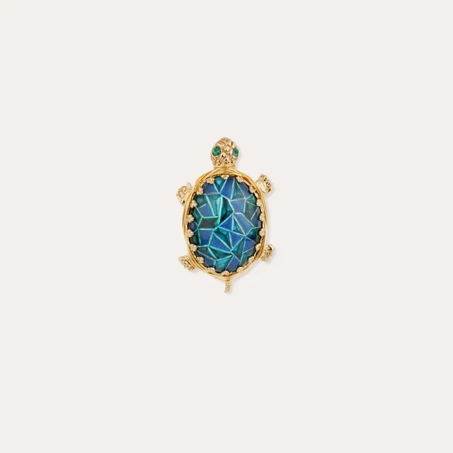 gas-bijoux-broche-tortue-broche-dor-e-l-or-fin-avec-cabochon-graphique-et-strass image 1