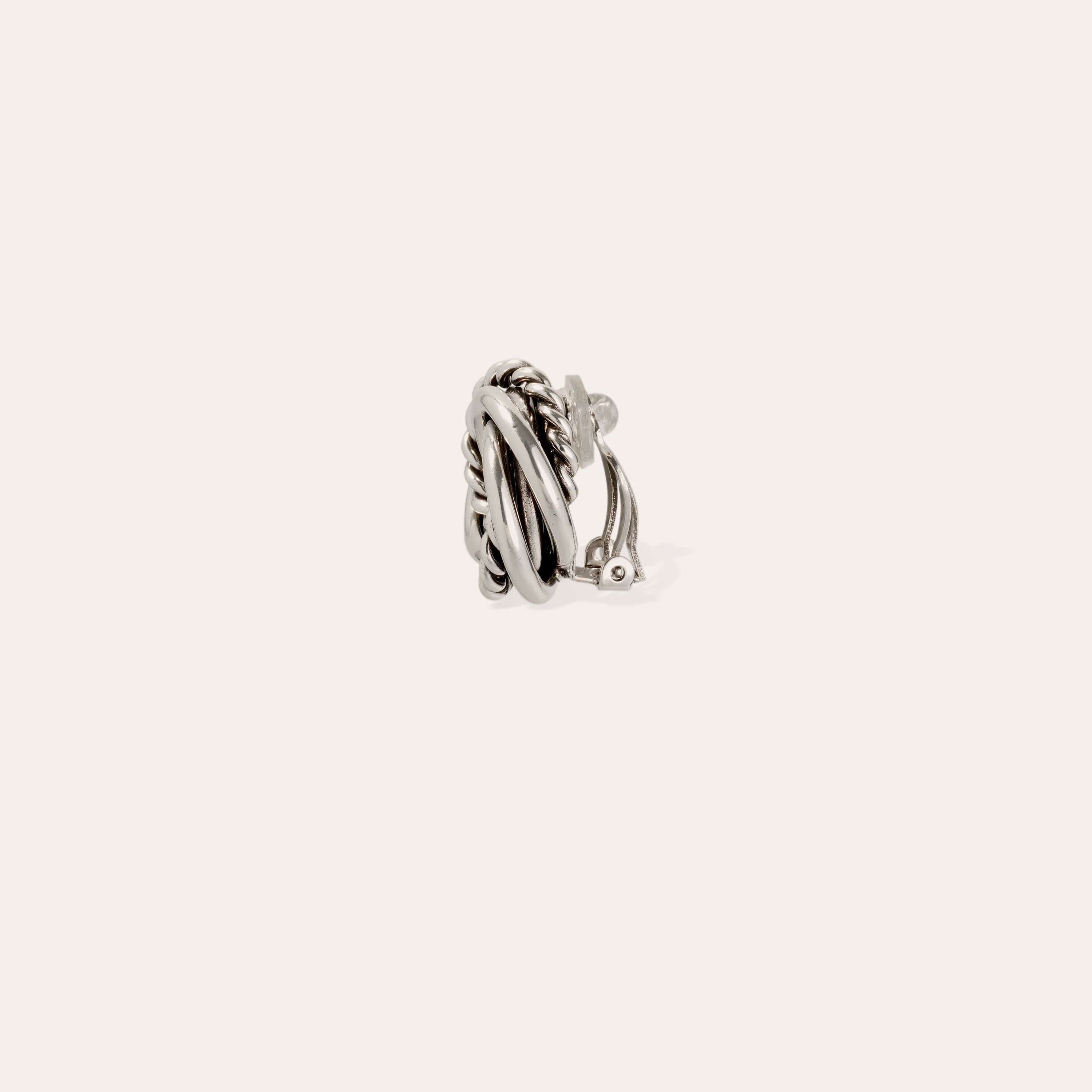 gas-bijoux-atika-boucles-d-oreilles-puces-argent-es-5-anneaux-superpos-s-et-entr image 3