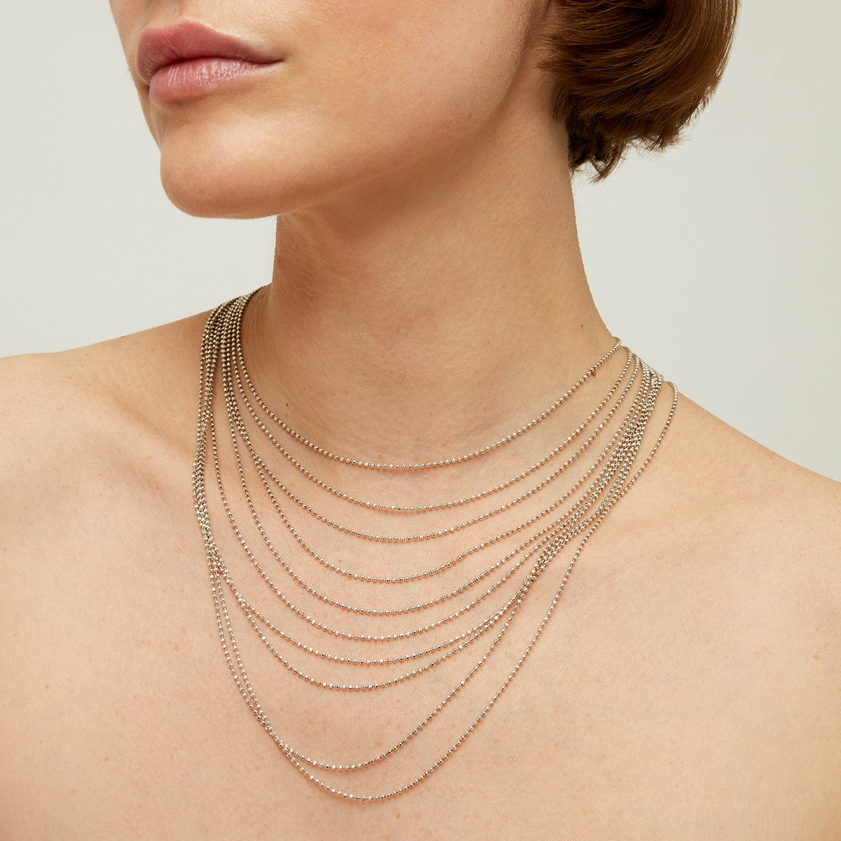 gas-bijoux-collier-rom-o-multi-cha-nes-boules-argent-longueur-ajustable image 2