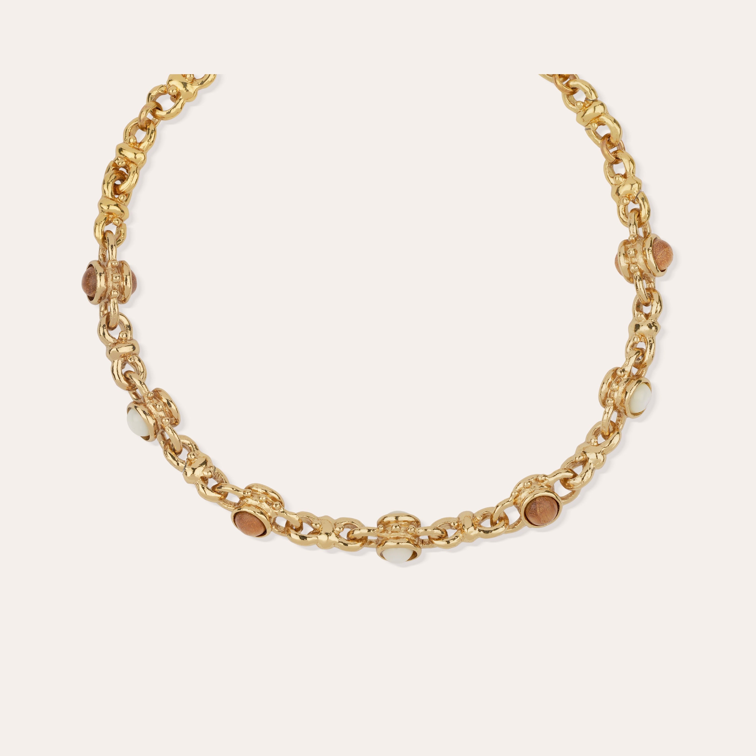 gas-bijoux-collier-amarante-cabochons-multi-dor-nacre-blanche-bois image 4