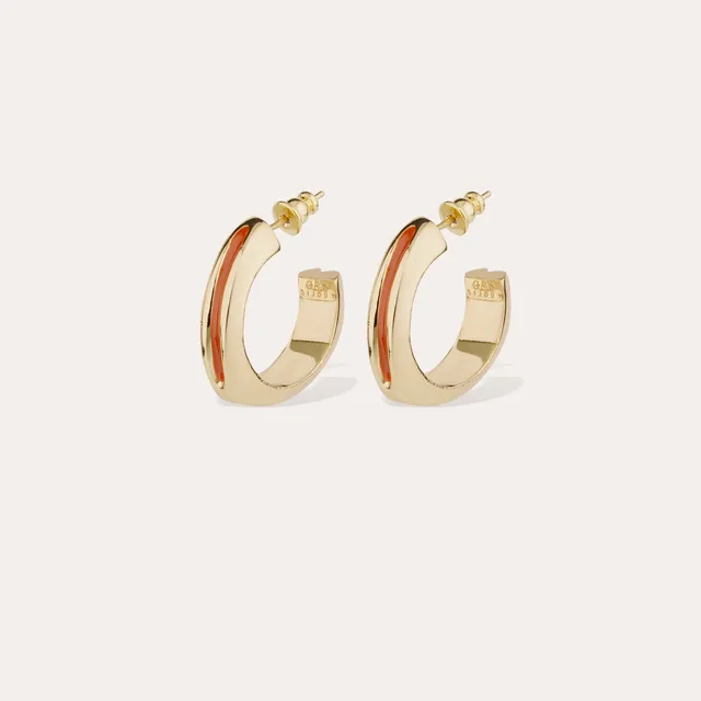 gas-bijoux-suerte-boucles-d-oreilles-cr-oles-dor-es-l-or-fin-mail-color-fait-mai image 1