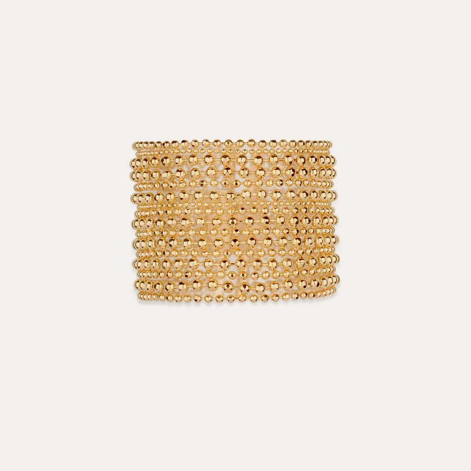 gas-bijoux-bracelet-rom-o-dor-manchette-fines-cha-nes-boules-et-barrette-central image 1