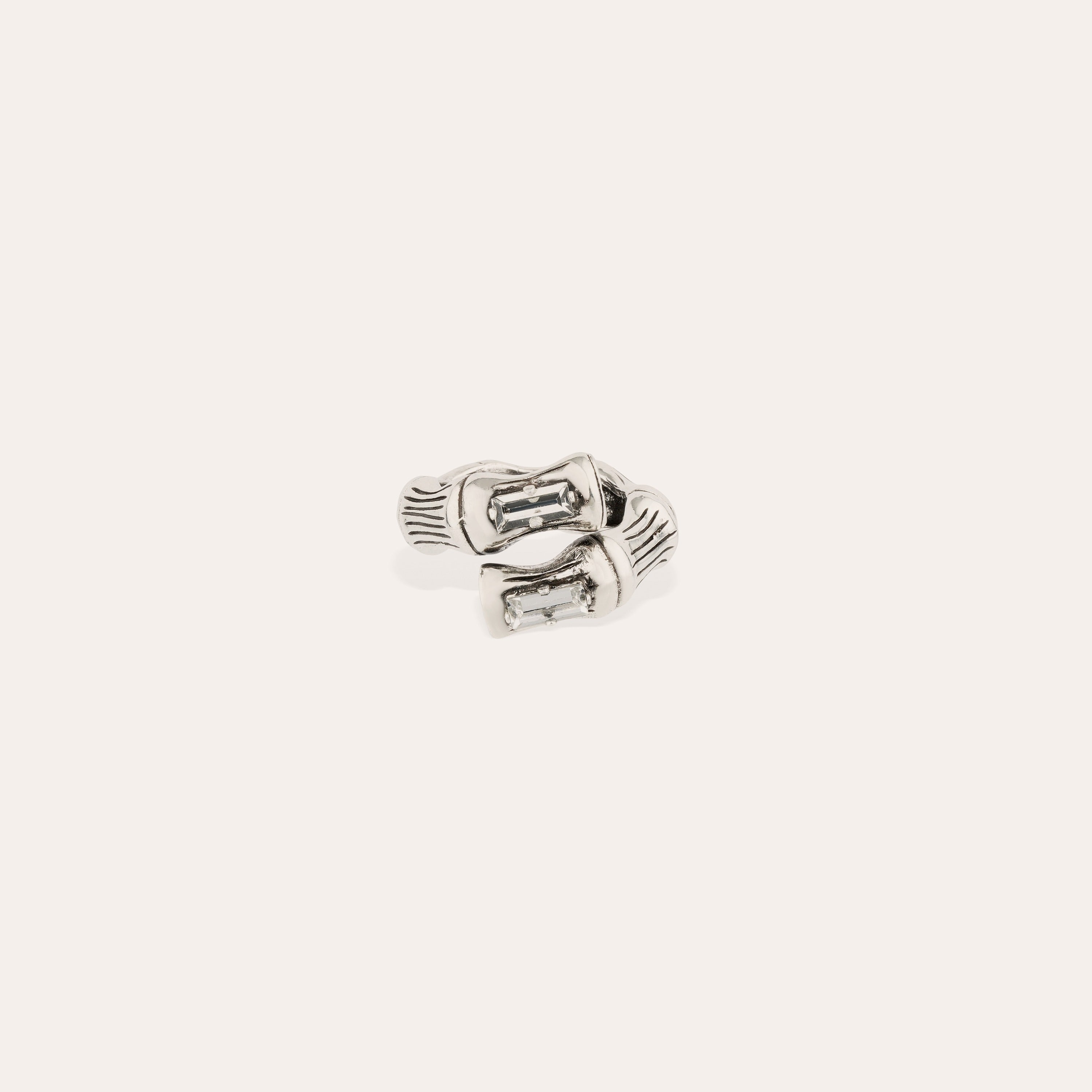 gas-bijoux-bague-bambou-liane-strass-argent image 1