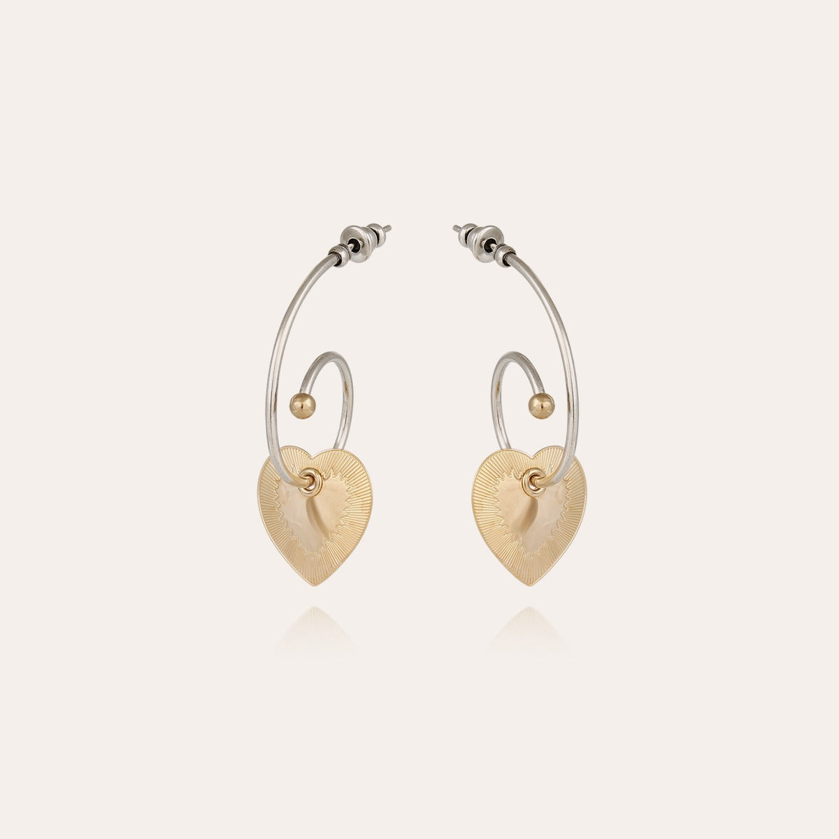 gas-bijoux-boucles-d-oreilles-c-line-love-mini-bicolore image 1